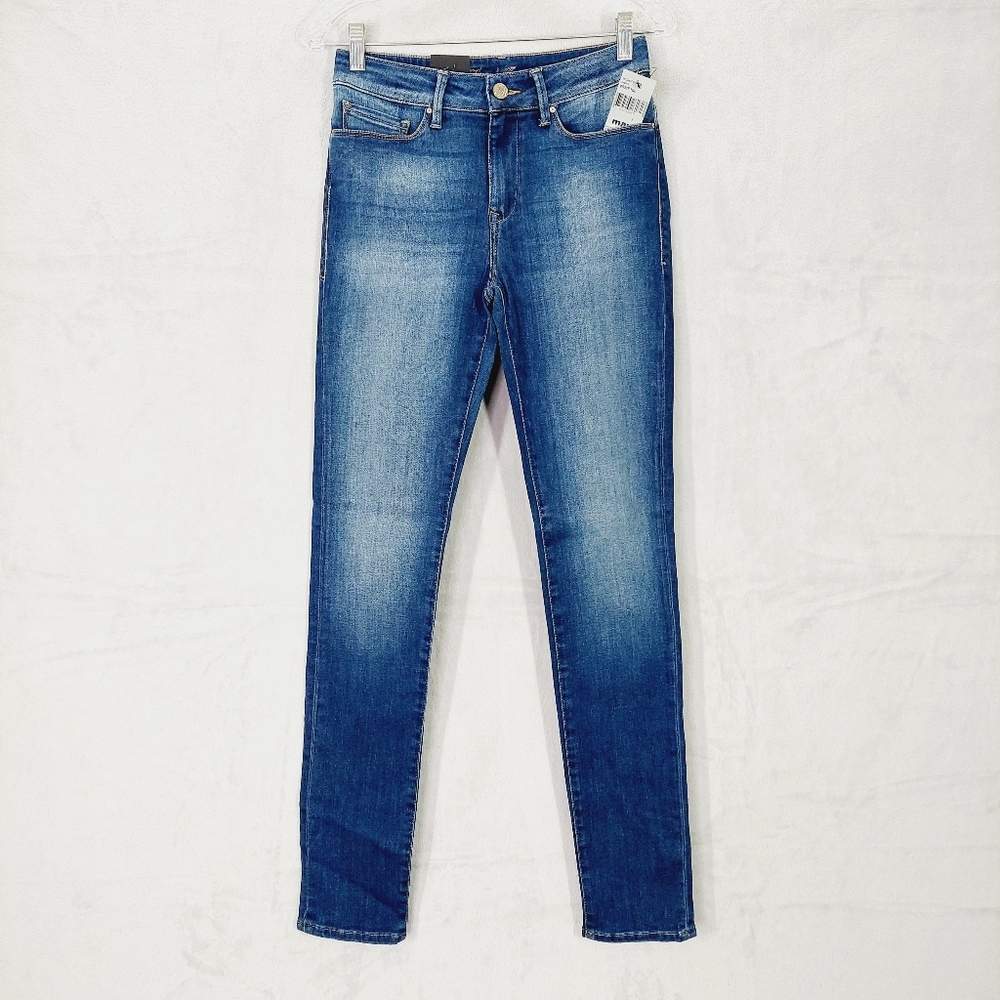New Mavi Womens Alissa High Rise Super Skinny Blue Wash Jeans P4213